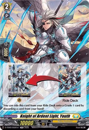 Knight of Ardent Light, Youth (Tutorial Card) (D-TD03/002EN-T), D-TD03: Raika Koshiba -Skyfall Executors- — Vanguard card price