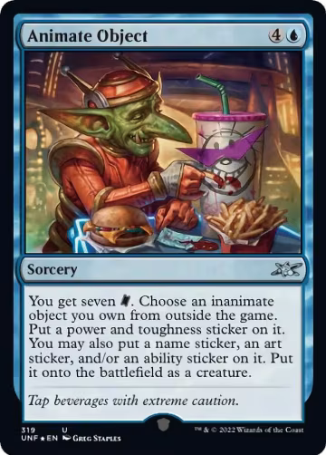 Animate Object (Galaxy Foil) (319), Unfinity — Magic card price