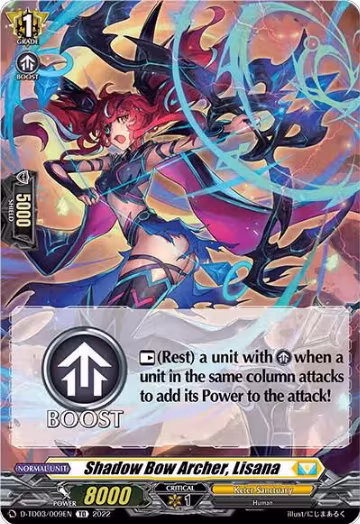Shadow Bow Archer, Lisana (D-TD03/009EN), D-TD03: Raika Koshiba -Skyfall Executors- — Vanguard card price