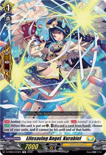 Lifesaving Angel, Kurabiel (D-TD03/010EN), D-TD03: Raika Koshiba -Skyfall Executors- — Vanguard card price