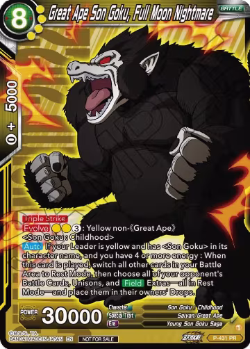 Great Ape Son Goku, Full Moon Nightmare (P-431), Promotion Cards — DB Super card price