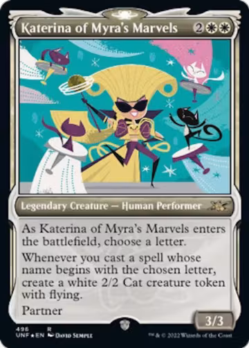 Katerina of Myra's Marvels (Showcase) (Galaxy Foil) (496), Unfinity — Magic card price