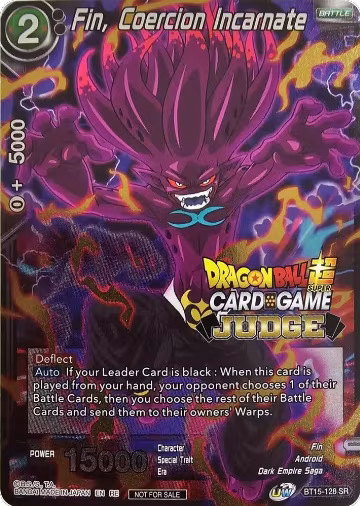 Fin, Coercion Incarnate (Judge Pack Vol.12) (BT15-128), Tournament Promotion Cards — DB Super card price