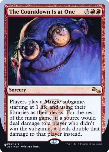 The Countdown Is at One (080/216), The List Reprints — Magic card price