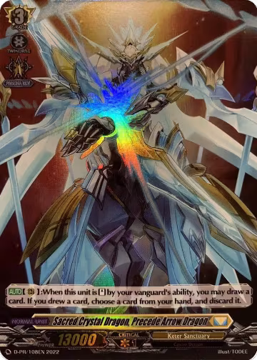 Sacred Crystal Dragon, Precede Arrow Dragon (Foil) (D-PR/108EN), D Promo Cards — Vanguard card price