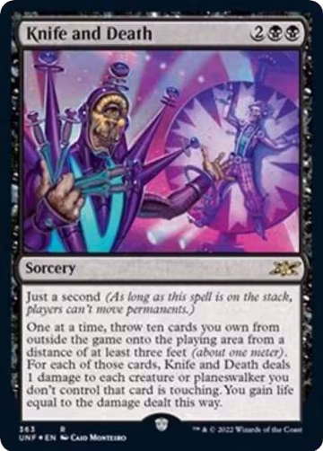 Knife and Death (Galaxy Foil) (363), Unfinity — Magic card price