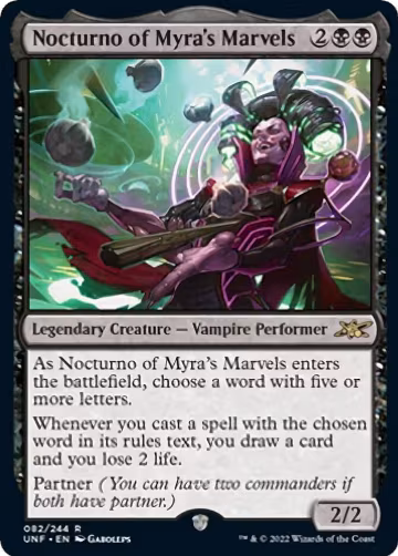 Nocturno of Myra's Marvels (82), Unfinity — Magic card price