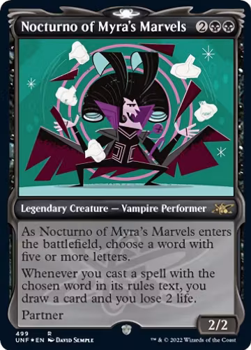 Nocturno of Myra's Marvels (Showcase) (Galaxy Foil) (499), Unfinity — Magic card price