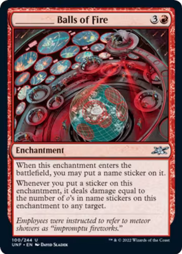 _____ Balls of Fire (100), Unfinity — Magic card price