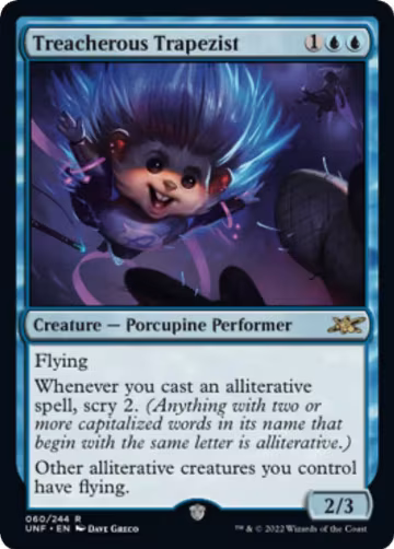 Treacherous Trapezist (60), Unfinity — Magic card price