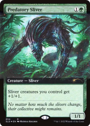 Predatory Sliver (Extended Art) (654), Secret Lair Drop Series — Magic card price