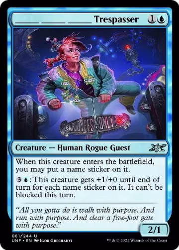 _______ _______ _______ Trespasser (61), Unfinity — Magic card price