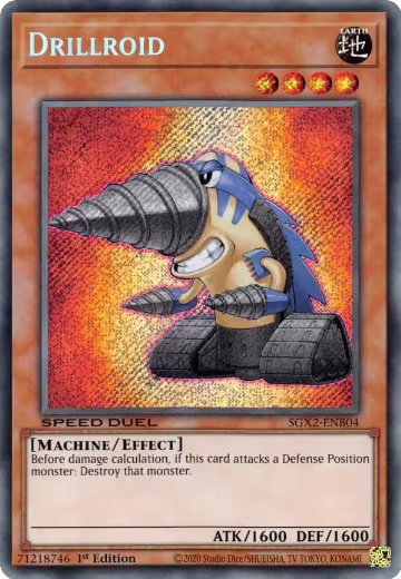 Drillroid (Secret Rare) (SGX2-ENB04), Speed Duel GX: Midterm Paradox — Yu-Gi-Oh! card price
