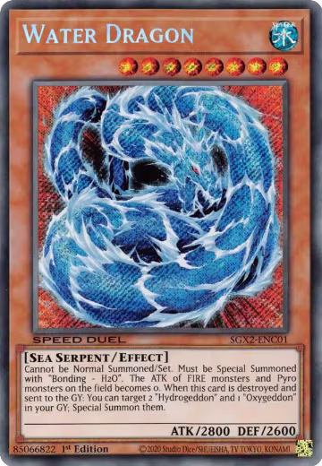 Water Dragon (Secret Rare) (SGX2-ENC01), Speed Duel GX: Midterm Paradox — Yu-Gi-Oh! card price