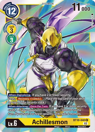 Achillesmon (BT10-040 R), Xros Encounter — Digimon card price