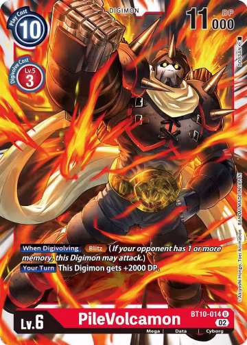 PileVolcamon (BT10-014 U), Xros Encounter — Digimon card price
