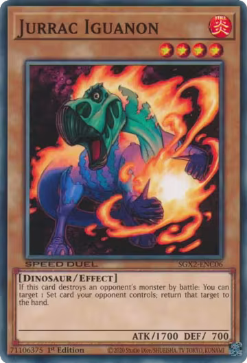 Jurrac Iguanon (SGX2-ENC06), Speed Duel GX: Midterm Paradox — Yu-Gi-Oh! card price