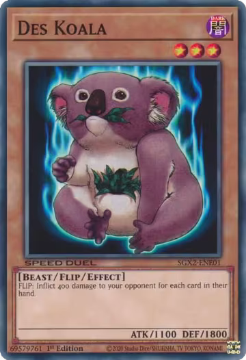 Des Koala (SGX2-ENE01), Speed Duel GX: Midterm Paradox — Yu-Gi-Oh! card price