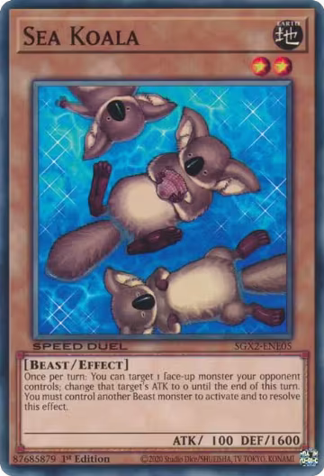 Sea Koala (SGX2-ENE05), Speed Duel GX: Midterm Paradox — Yu-Gi-Oh! card price