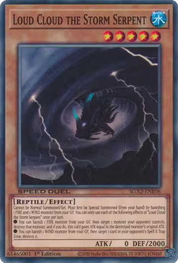 Loud Cloud the Storm Serpent (SGX2-ENE06), Speed Duel GX: Midterm Paradox — Yu-Gi-Oh! card price