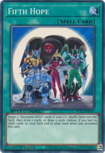 Fifth Hope (SGX2-ENE07), Speed Duel GX: Midterm Paradox — Yu-Gi-Oh! card price