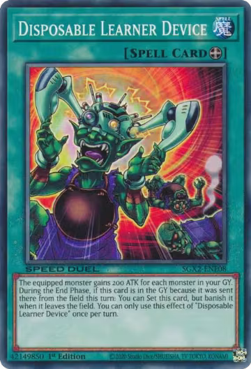 Disposable Learner Device (SGX2-ENE08), Speed Duel GX: Midterm Paradox — Yu-Gi-Oh! card price