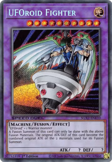 UFOroid Fighter (Secret Rare) (SGX2-ENE10), Speed Duel GX: Midterm Paradox — Yu-Gi-Oh! card price