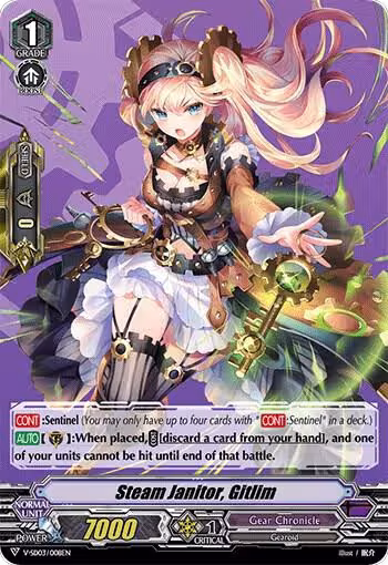 Steam Janitor, Gitlim (V-SD03/008EN), V Start Deck 03: 2020 Demo Deck "Gear Chronicle" — Vanguard card price
