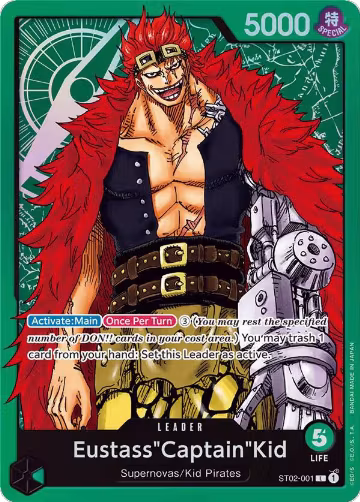 Eustass"Captain"Kid (001) (ST02-001) — card price