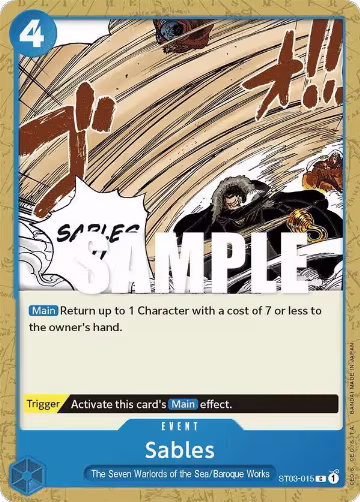 Sables (ST03-015), ST-03: Starter Deck 3 The Seven Warlords of The Sea — One Piece card price