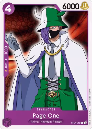 Page One (ST04-012), ST-04: Starter Deck 4 Animal Kingdom Pirates — One Piece card price