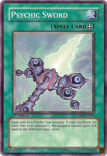 Psychic Sword (CRMS-EN054), Crimson Crisis — Yu-Gi-Oh! card price