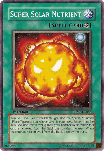 Super Solar Nutrient (CRMS-EN058), Crimson Crisis — Yu-Gi-Oh! card price