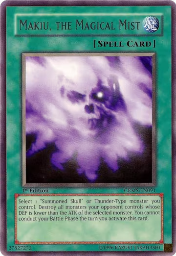 Makiu, the Magical Mist (CRMS-EN091), Crimson Crisis — Yu-Gi-Oh! card price