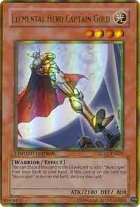 Elemental Hero Captain Gold (GLD2-EN025), Gold Series 2009 — Yu-Gi-Oh! card price