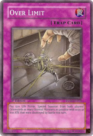 Over Limit (DP06-EN024), Duelist Pack 6: Jaden Yuki 3 — Yu-Gi-Oh! card price