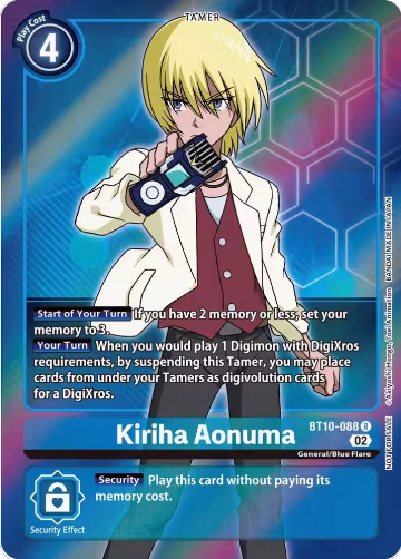 Kiriha Aonuma (Box Topper) (BT10-088 R), Xros Encounter — Digimon card price