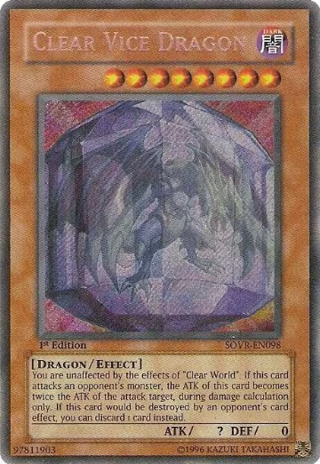 Clear Vice Dragon (SOVR-EN098), Stardust Overdrive — Yu-Gi-Oh! card price