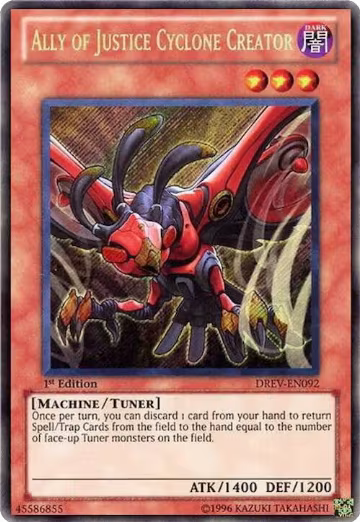 Ally of Justice Cyclone Creator (DREV-EN092), Duelist Revolution — Yu-Gi-Oh! card price