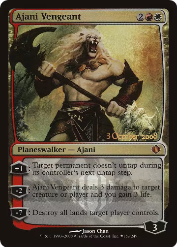 Ajani Vengeant (154), Launch Party & Release Event Promos — Magic card price