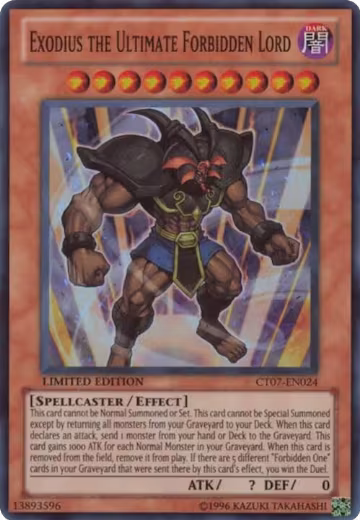 Exodius the Ultimate Forbidden Lord (CT07-EN024), 2010 Collectors Tins — Yu-Gi-Oh! card price