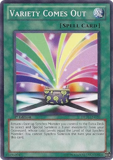 Variety Comes Out (DP10-EN020), Duelist Pack 10: Yusei 3 — Yu-Gi-Oh! card price