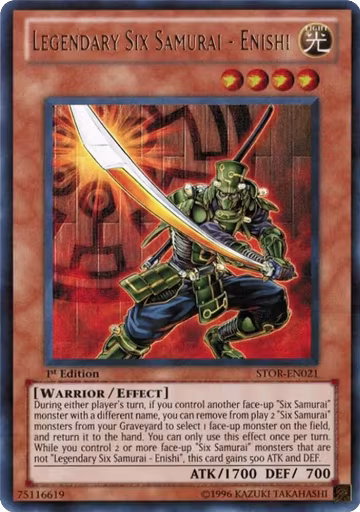 Legendary Six Samurai - Enishi (STOR-EN021), Storm of Ragnarok — Yu-Gi-Oh! card price