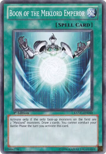 Boon of the Meklord Emperor (EXVC-EN050), Extreme Victory — Yu-Gi-Oh! card price