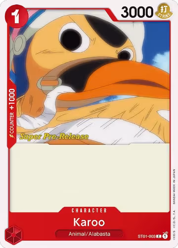 Karoo (ST01-003), ST-01: Starter Deck 1 Straw Hat Crew (Super Pre-Release Edition) — One Piece card price