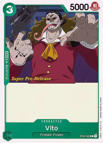 Vito (ST02-002), ST-02: Starter Deck 2 Worst Generation (Super Pre-Release Edition) — One Piece card price