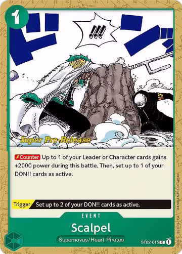 Scalpel (ST02-015), ST-02: Starter Deck 2 Worst Generation (Super Pre-Release Edition) — One Piece card price