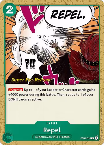 Repel (ST02-016), ST-02: Starter Deck 2 Worst Generation (Super Pre-Release Edition) — One Piece card price