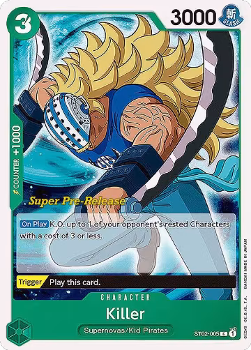 Killer (ST02-005), ST-02: Starter Deck 2 Worst Generation (Super Pre-Release Edition) — One Piece card price
