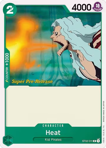 Heat (ST02-011), ST-02: Starter Deck 2 Worst Generation (Super Pre-Release Edition) — One Piece card price